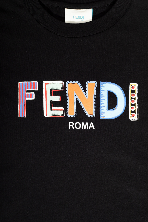 Fendi Kids F is Fendi logo plaque bangle bracelet