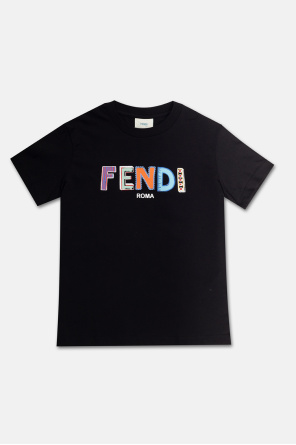 Fendi Kids lettering print T-shirt