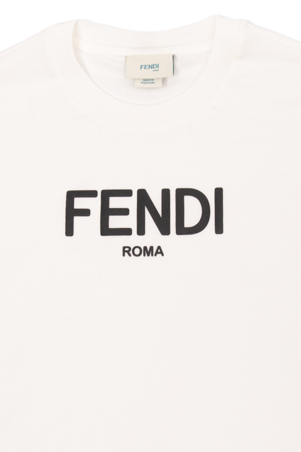 Fendi FF-logo Kids Fendi FF-logo panelled low-top sneakers Bianco