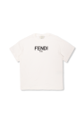 Fendi Kids embroidered-logo skirt