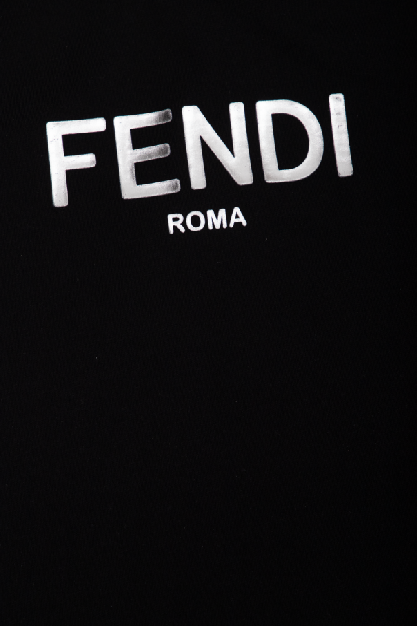 Fendi Kids Клатч женский кожаный черный брендовый в стиле fendi