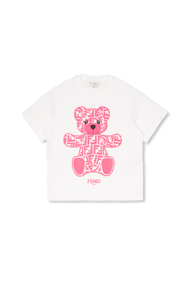 Fendi pumps Kids T-shirt with teddy bear motif