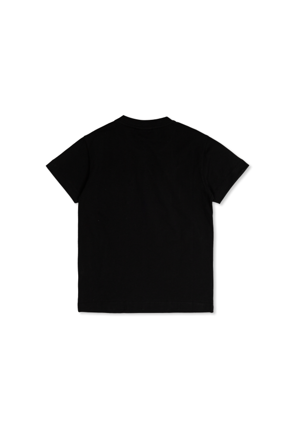 Fendi Kids T-shirt z wyszytym logo