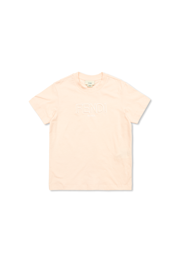 T-shirt with a raised logo od Fendi Kids