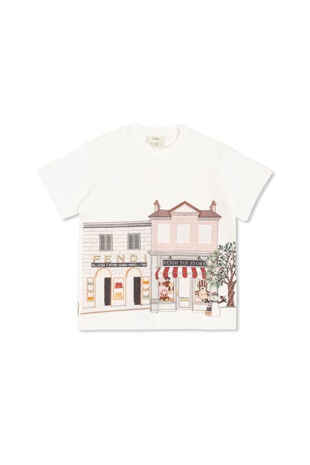 T-shirt with print od Fendi