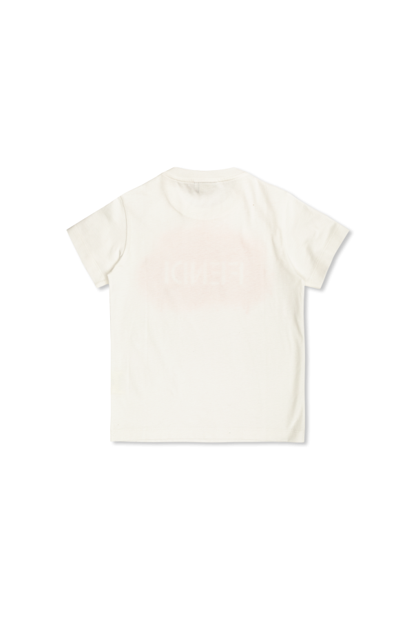Fendi Kids T-shirt de algodão com estampado