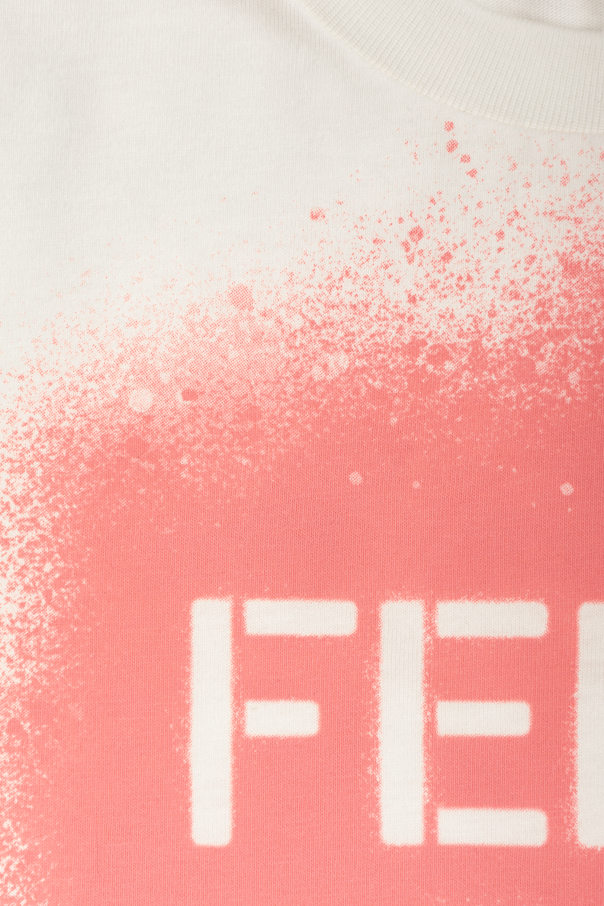 Fendi Kids T-shirt de algodão com estampado