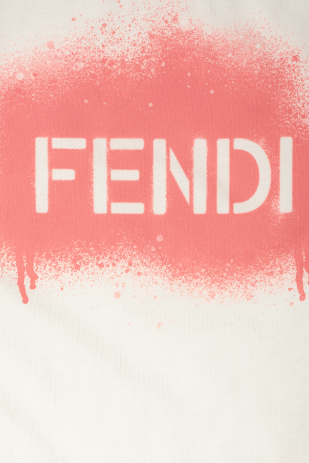 Fendi Kids T-shirt de algodão com estampado