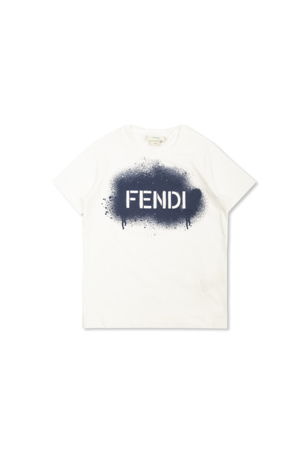 Cotton t-shirt with print od Fendi Kids