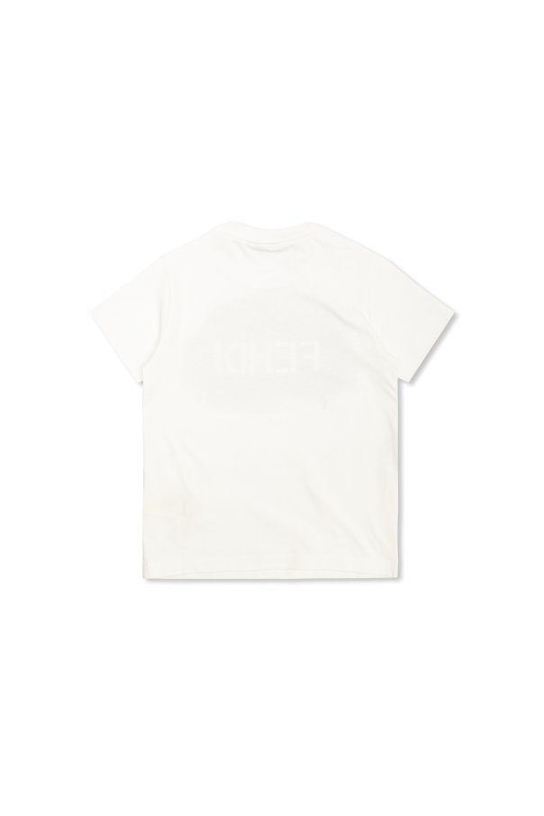 Fendi Kids T-shirt de algodão com estampado