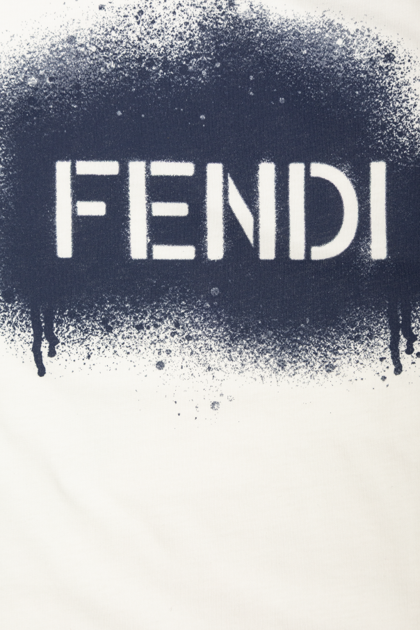 Fendi Kids T-shirt de algodão com estampado