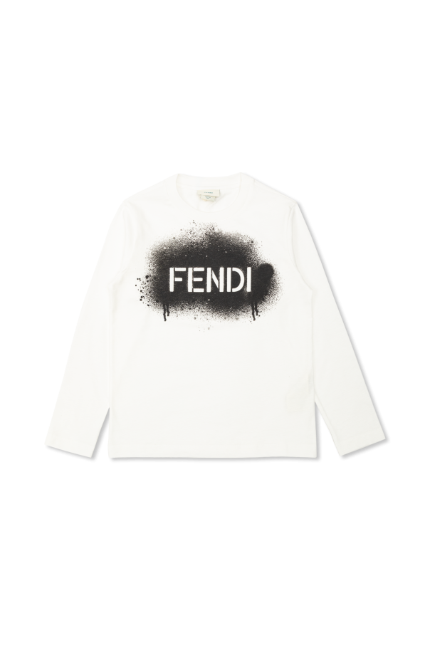 Cotton long sleeve t-shirt od Fendi Kids