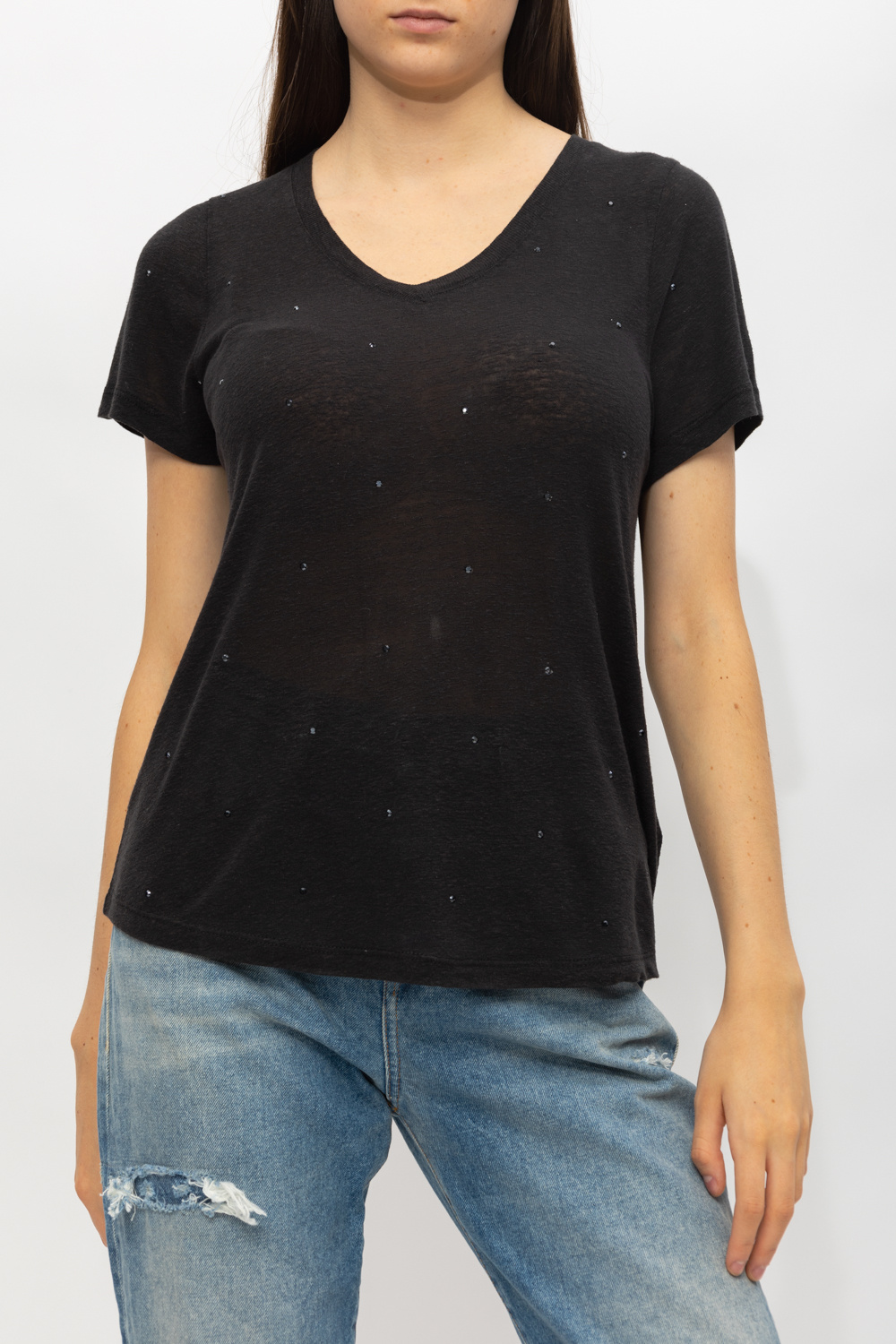 Zadig & Voltaire ‘Atia’ T-shirt with glossy appliqués