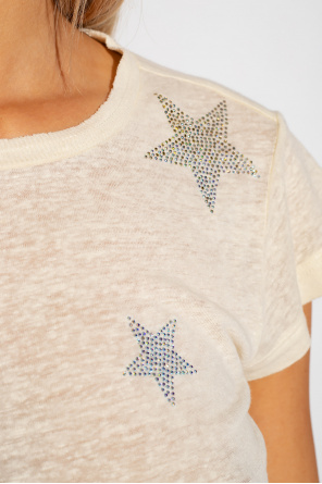 Zadig & Voltaire ‘Skinny’ T-shirt with glossy appliqués
