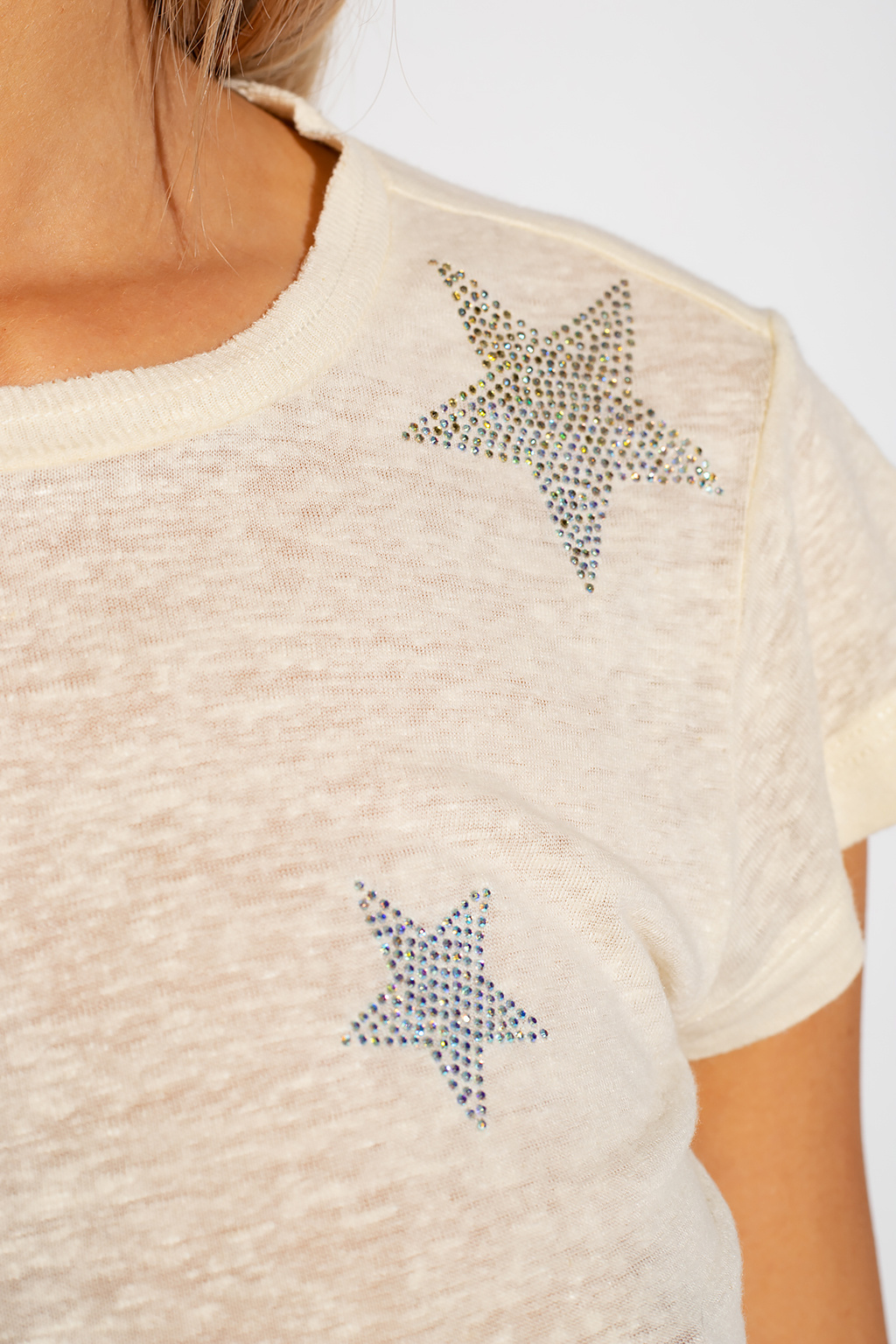 Zadig & Voltaire ‘Skinny’ T-shirt with glossy appliqués