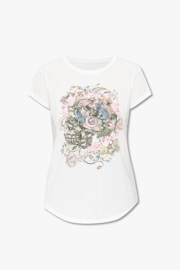 Zadig & Voltaire T-shirt ‘Skull Flower’