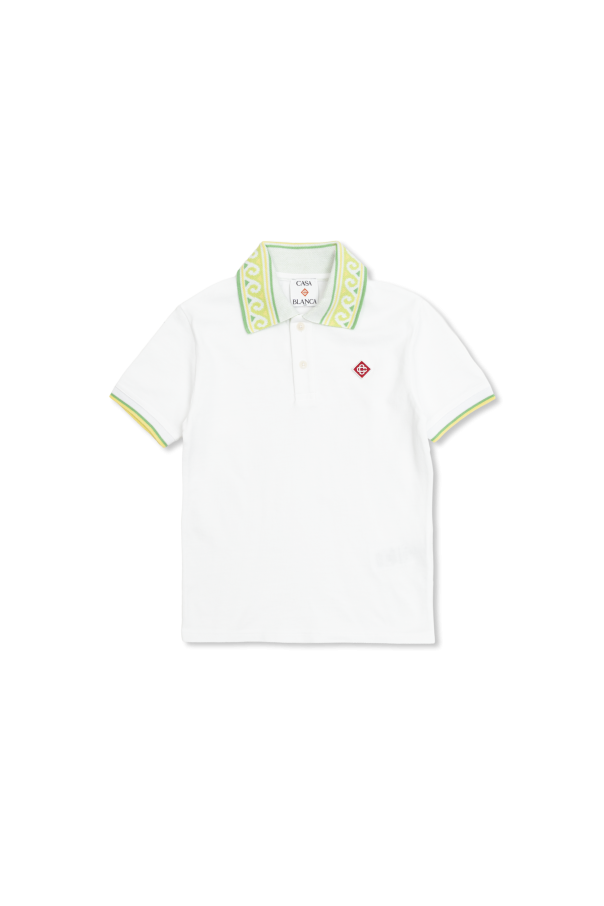Polo with logo patch od Casablanca Kids