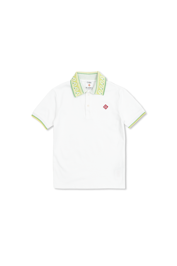 Polo with logo patch od Casablanca Kids