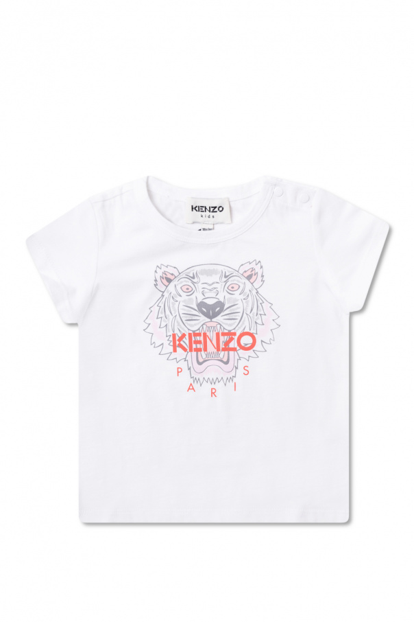 Kenzo Kids MSGM heart-print tulle cropped T-shirt