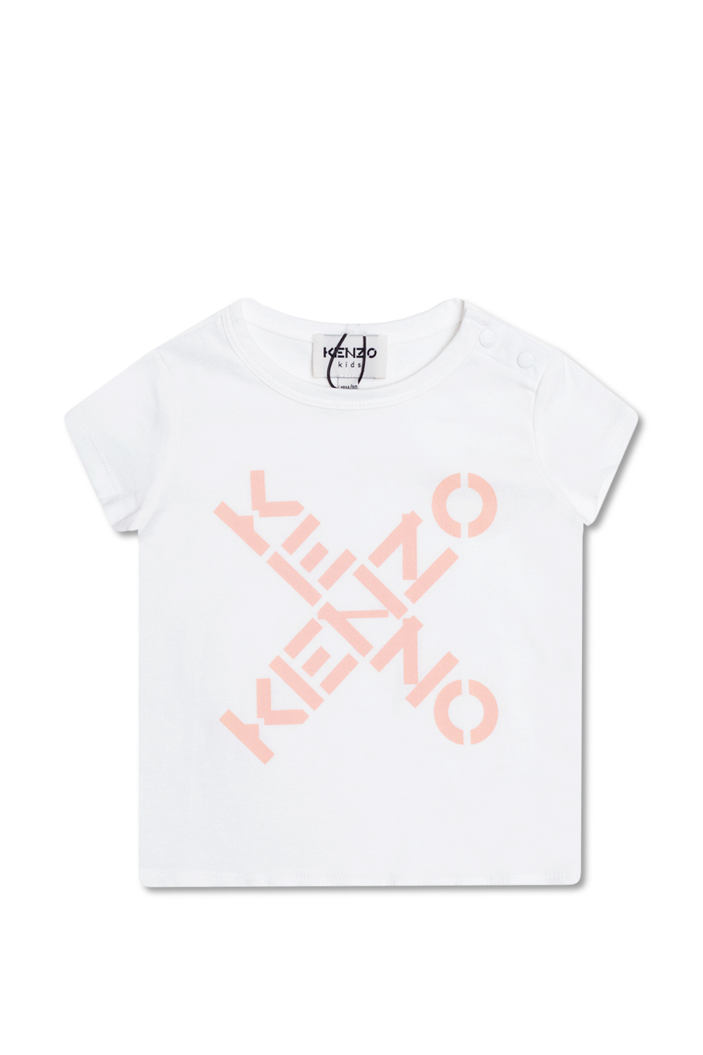 Kenzo Kids zigzag-woven knitted shirt ortable Weiß