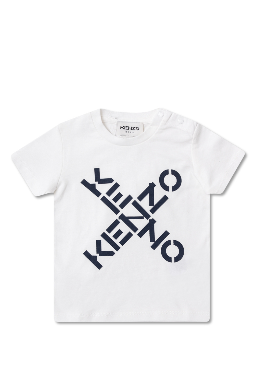 Crop T-shirt Crew Neck Printed Ribana - White Prada Re - stud shirt Kenzo  Kids - IetpShops Ghana - Nylon press