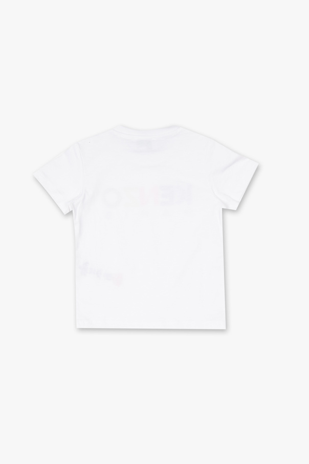 Kenzo Kids White cotton jersey T-shirt