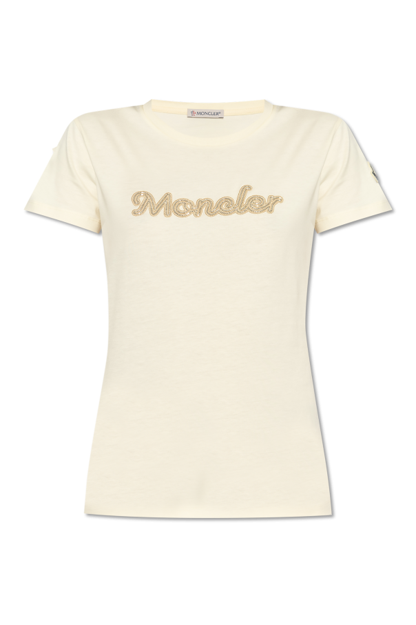 T-shirt with shimmering applications od Moncler