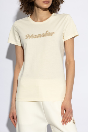 Moncler T-Shirt mit glänzenden Applikationen