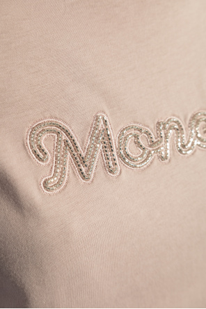 Moncler T-Shirt mit glänzenden Applikationen