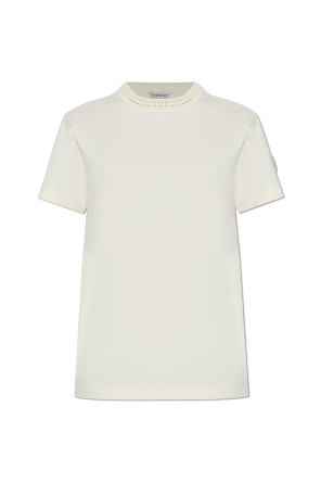 T-shirt with decorative neckline
