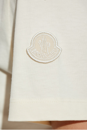 Moncler T-shirt with decorative neckline