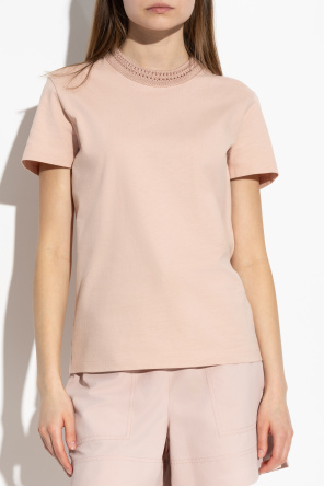 Moncler T-Shirt mit dekorativem Ausschnitt
