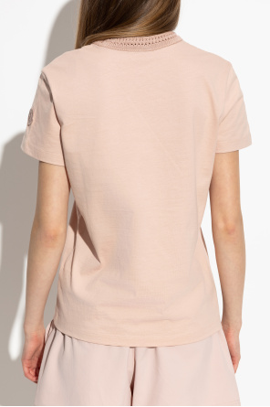 Moncler T-Shirt mit dekorativem Ausschnitt