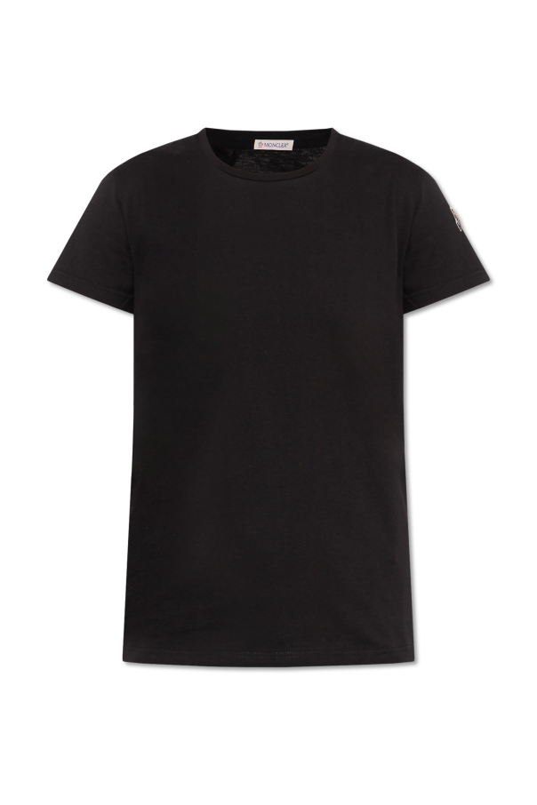 Cotton t-shirt with crew neck od Moncler