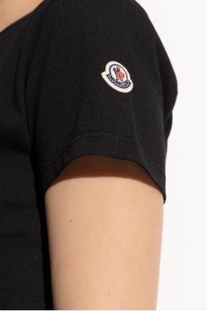 Moncler Camiseta de algodón con cuello redondo