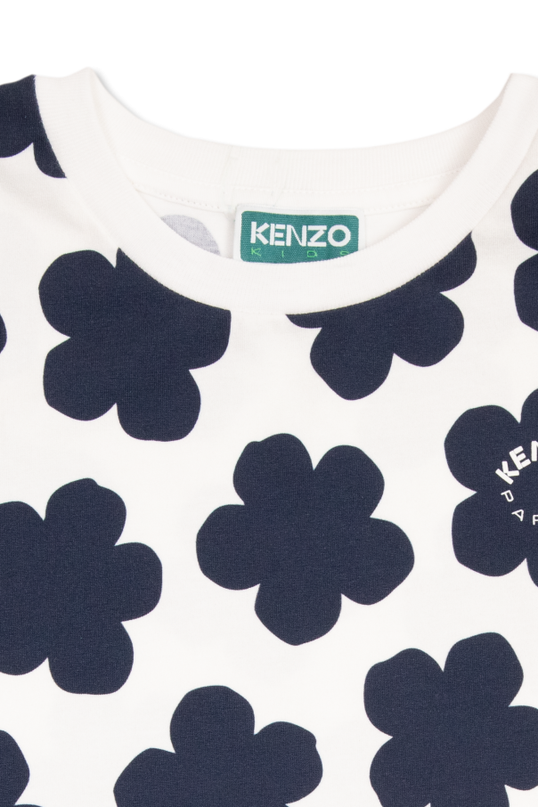 Kenzo Kids T-shirt z motywem kwiatowym