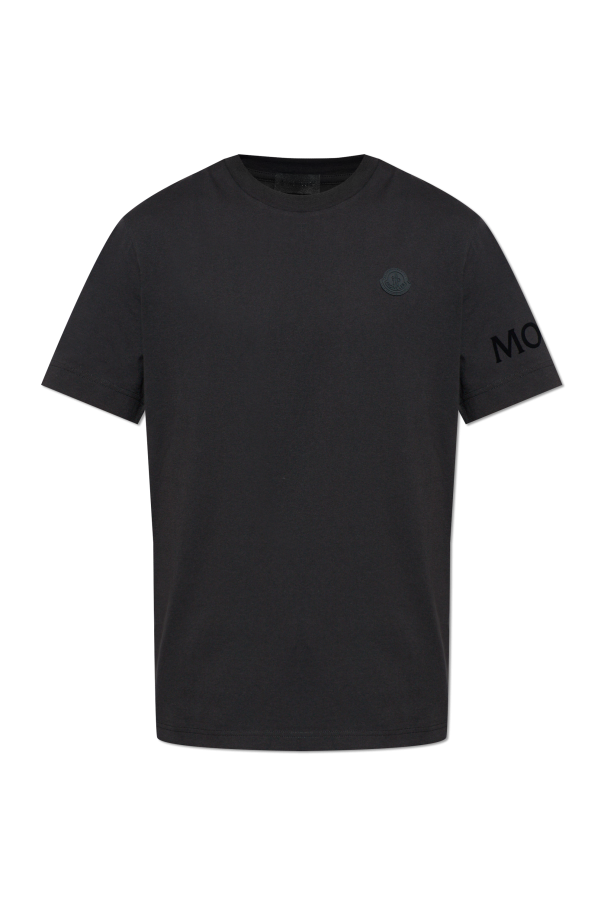 T-shirt with logo patch od Moncler