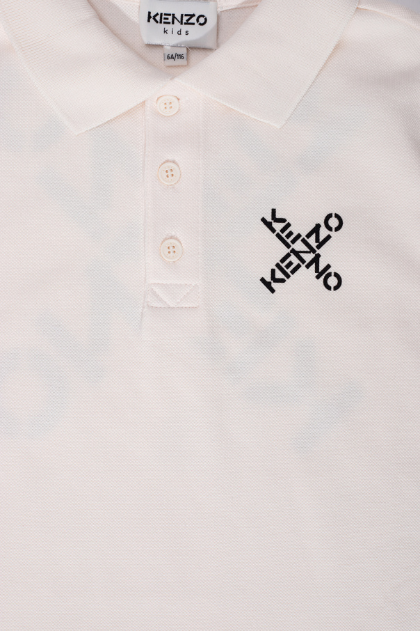 Kenzo Kids sleeves polo shirt with logo