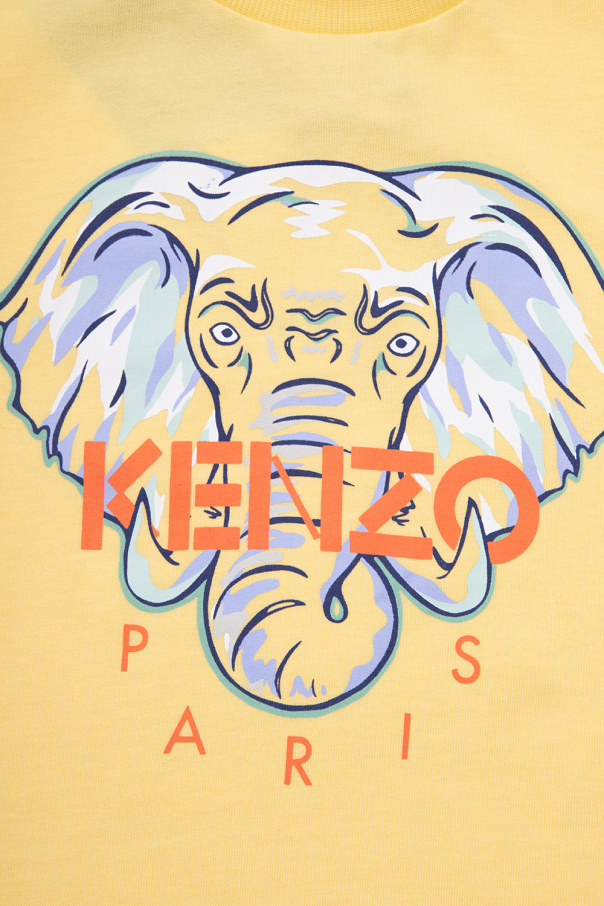 Kenzo Kids T-shirt cropped con logo