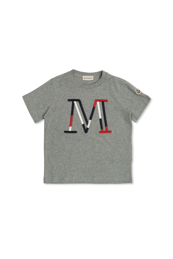 T-shirt with embroidered logo od Moncler Enfant