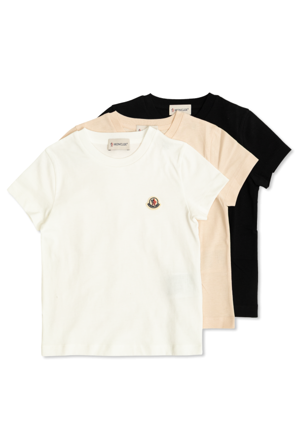 Moncler Enfant 3-pack of logo t-shirts