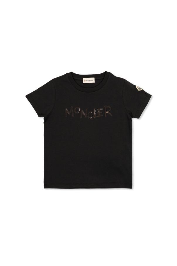 T-shirt with sequin logo, zdjęcie 1 T-shirt with sequin logo od Moncler Enfant