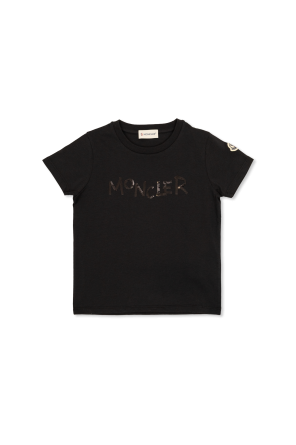 T-shirt z cekinowym logo