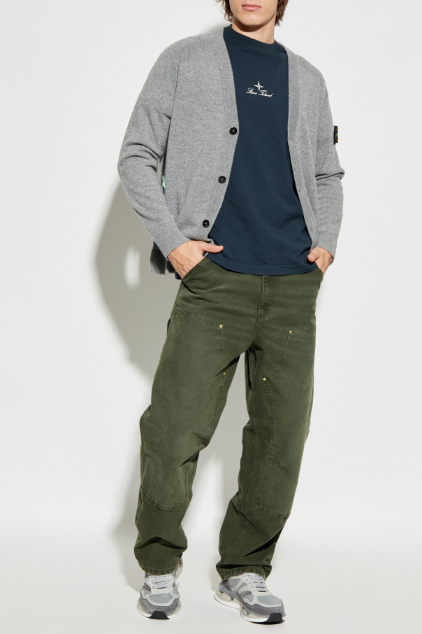 Stone Island T-Shirt mit gesticktem Logo