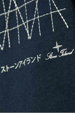 Stone Island T-Shirt mit gesticktem Logo