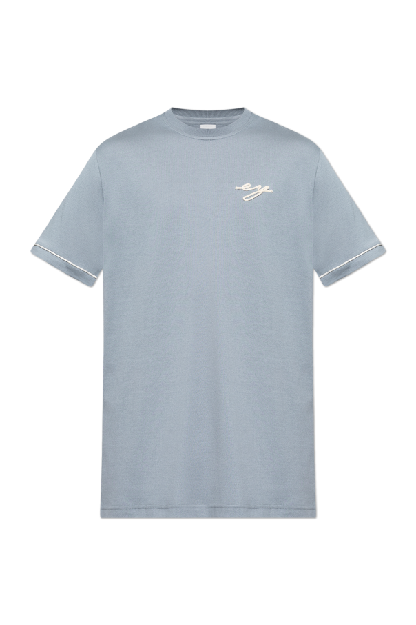 Eleventy Baumwoll-T-Shirt mit gesticktem Logo
