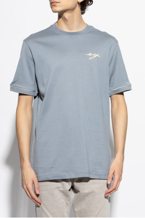 Eleventy Baumwoll-T-Shirt mit gesticktem Logo