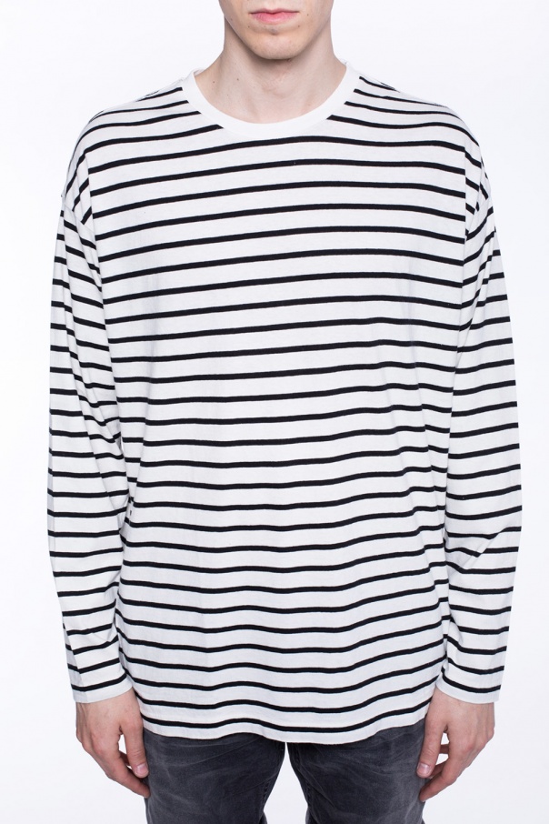 all saints striped sweatshirt