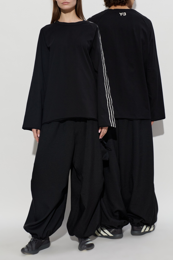 Y-3 T-shirt z szerokimi rękawami