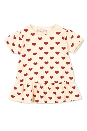Blouse with heart motif
